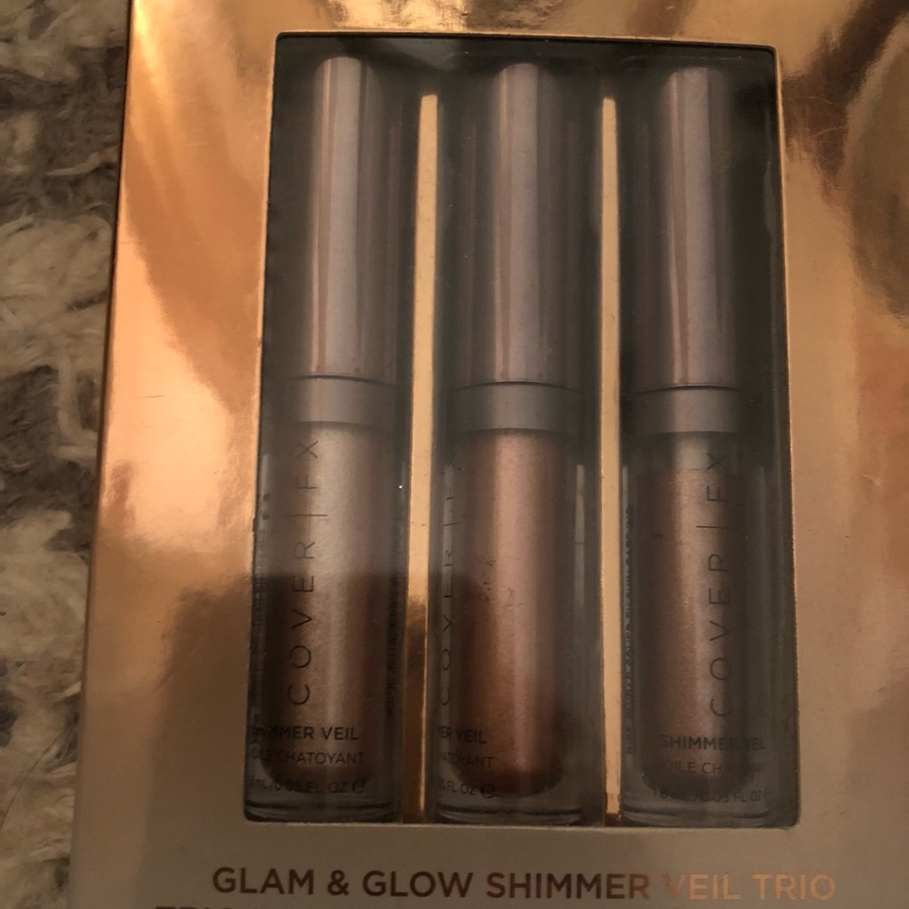 COVER FX GLAM AND GLOW SHIMMER VEIL TRIO MINI SET